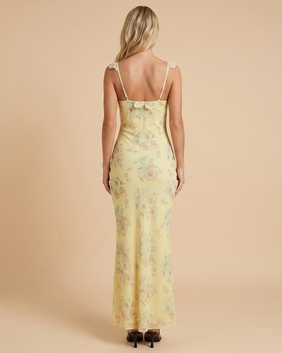 Vestido Amalfi | Vestido largo con tirantes y estampado floral