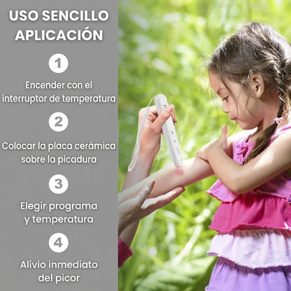 Dispositivo recargable para aliviar picaduras de insectos