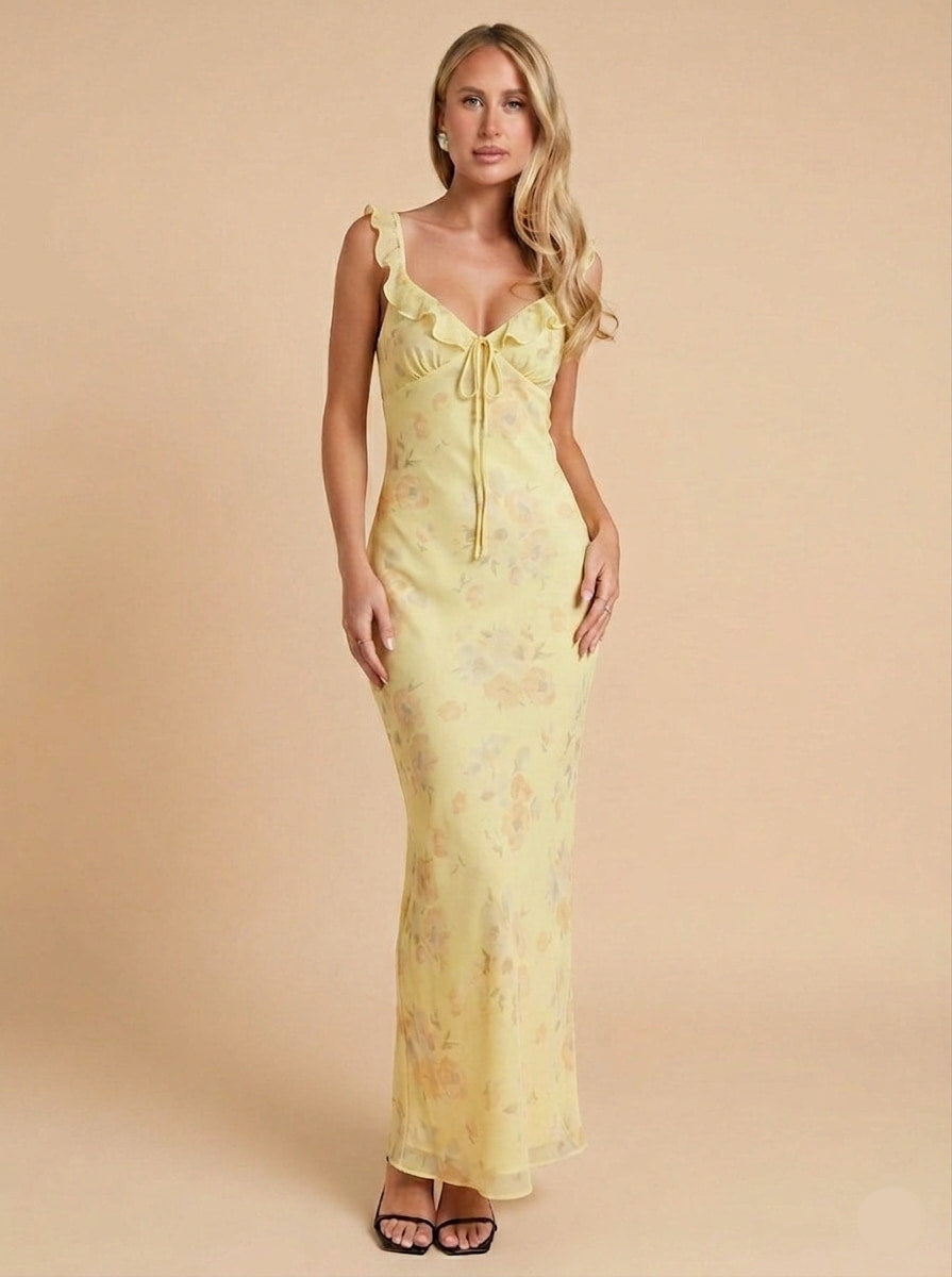 Vestido Amalfi | Vestido largo con tirantes y estampado floral