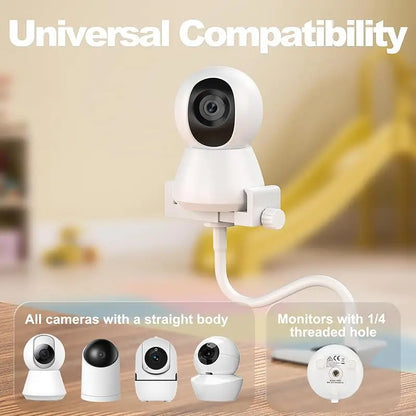 Flexible Baby Monitor Mount Baby Camera Holder 1/4 Screw Clip Hose Holeless Mounting CCTV Baby Camera Mount Without Tools
