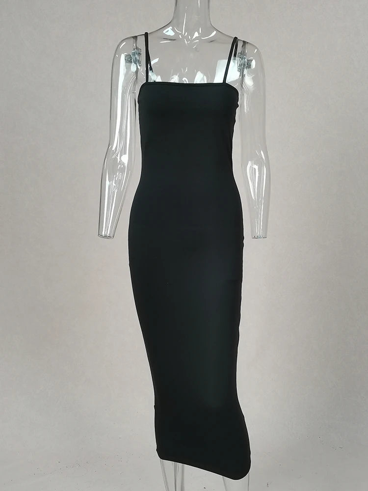 JZ461 New Summer Women's Dress Long Sling Dresses Club Sexy Suspender Dress