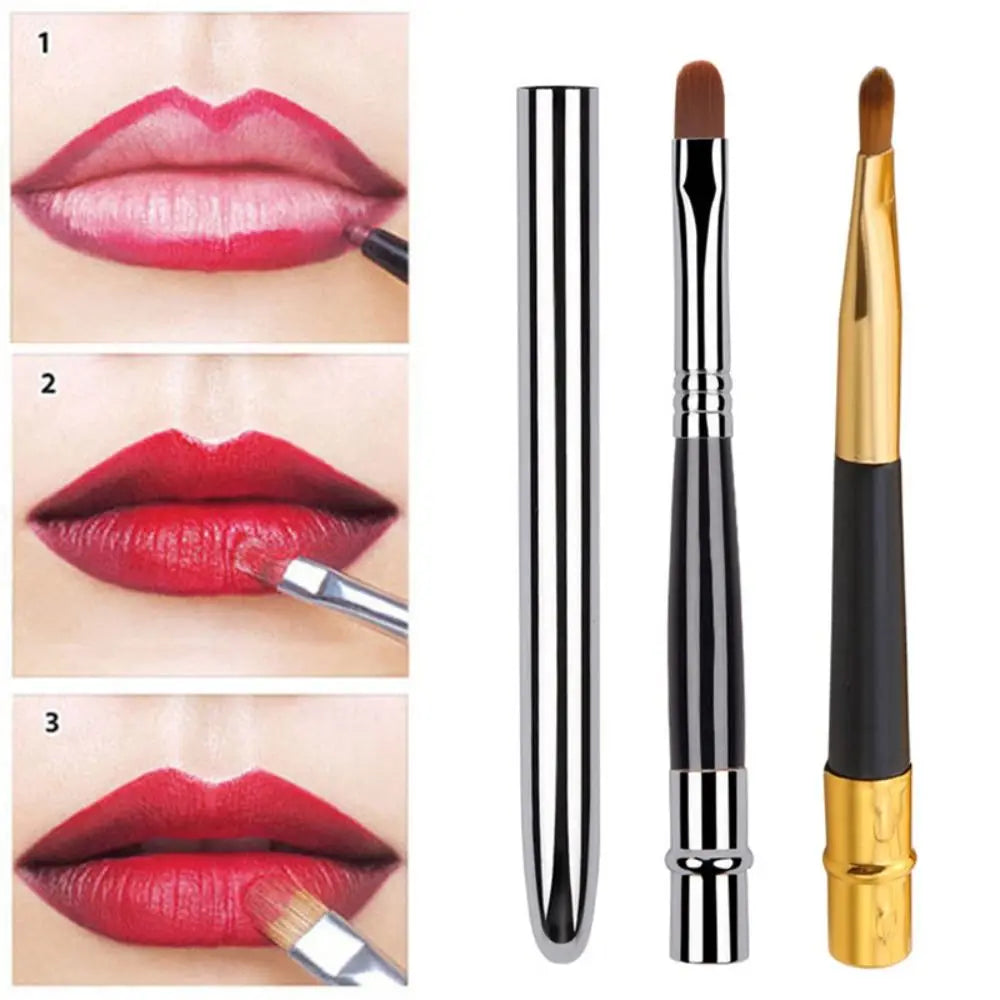 Pincel de Maquillaje Metálico Luxe