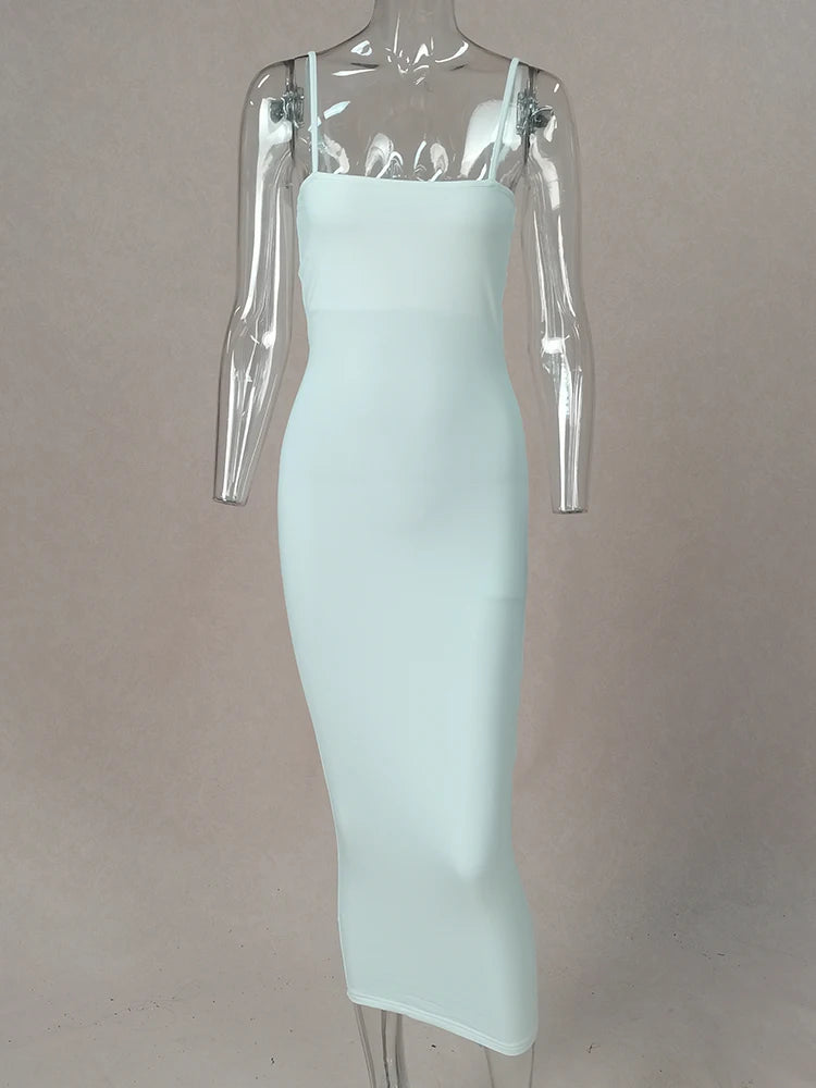 JZ461 New Summer Women's Dress Long Sling Dresses Club Sexy Suspender Dress