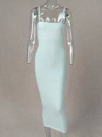 JZ461 New Summer Women's Dress Long Sling Dresses Club Sexy Suspender Dress