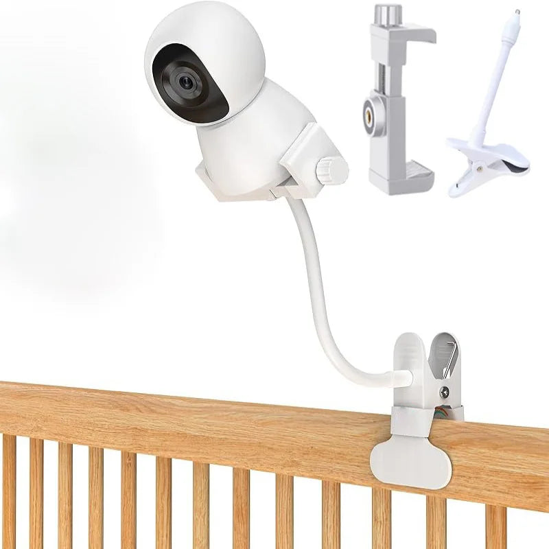 Flexible Baby Monitor Mount Baby Camera Holder 1/4 Screw Clip Hose Holeless Mounting CCTV Baby Camera Mount Without Tools